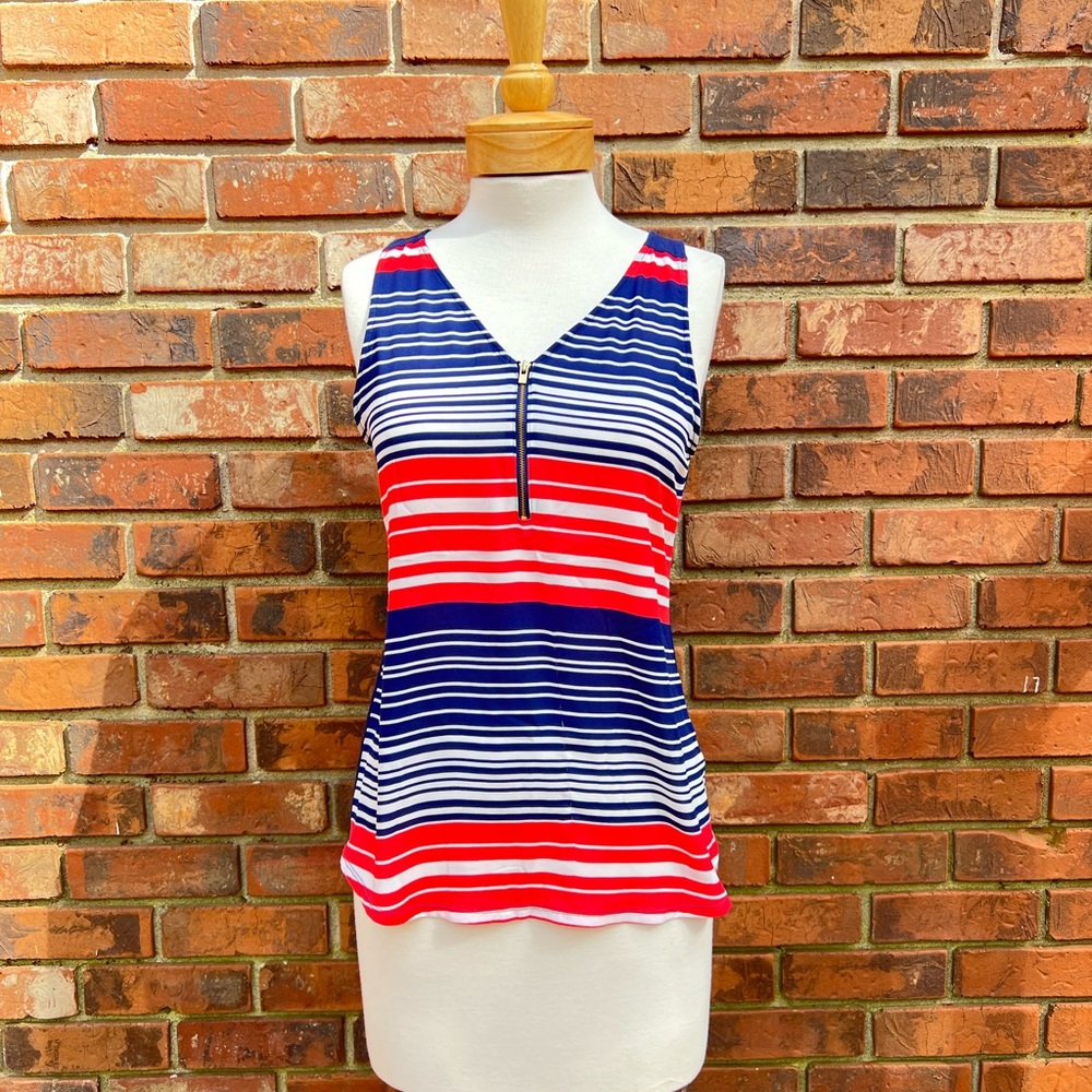 Red and blue red striped shirt